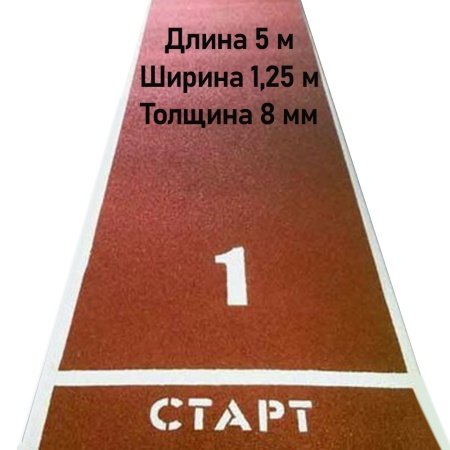 Купить Дорожка для разбега 5 м х 1,25 м. Толщина 8 мм в Новоалександровске 